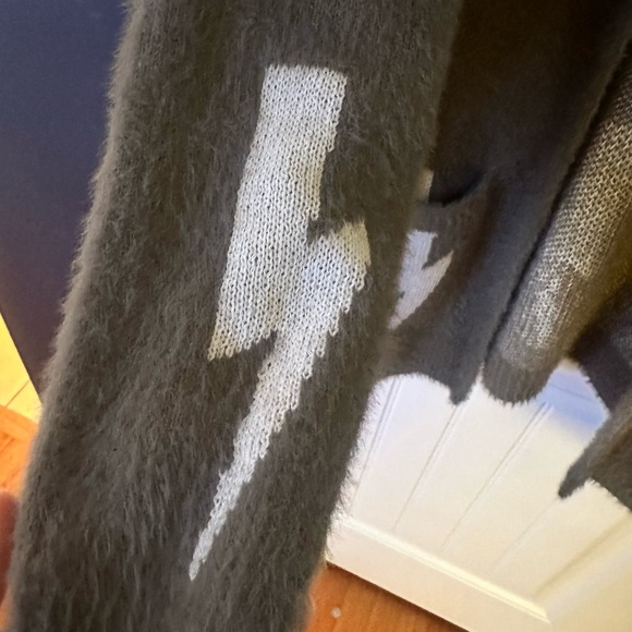 Davi and Dani Fuzzy Lightning Bolt Cardigan - Picture 4 of 5